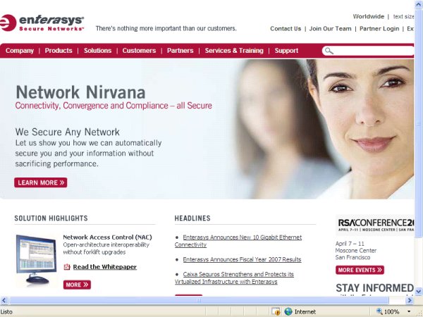 Enterasys crece con la seguridad gestionada y la externalización