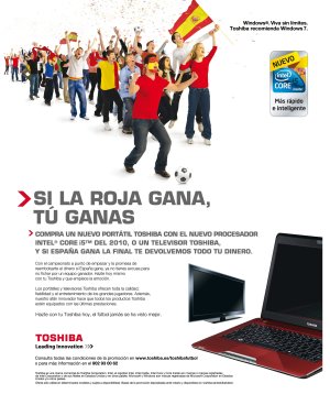 Si la ‘Roja’ gana, Toshiba regalará equipos