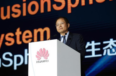 Eric Xu, CEO rotatorio de Huawei, durante su intervención en HCC2015.