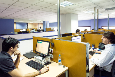 Oficinas de una empresa tecnológica.