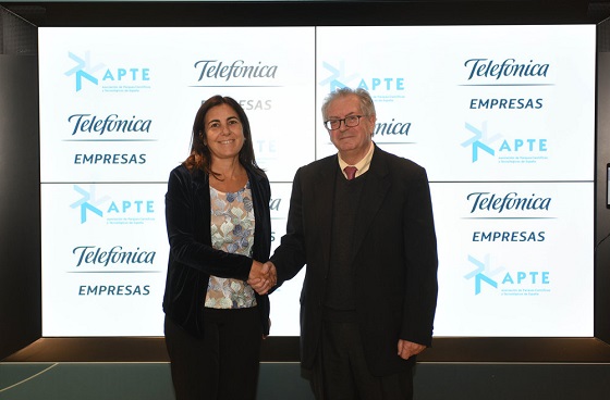 Acuerdo Telefónica y la Asociación de Parques Científicos y Tecnológicos de España (APTE).