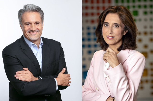 Alberto Granados y Pilar López, de Microsoft.